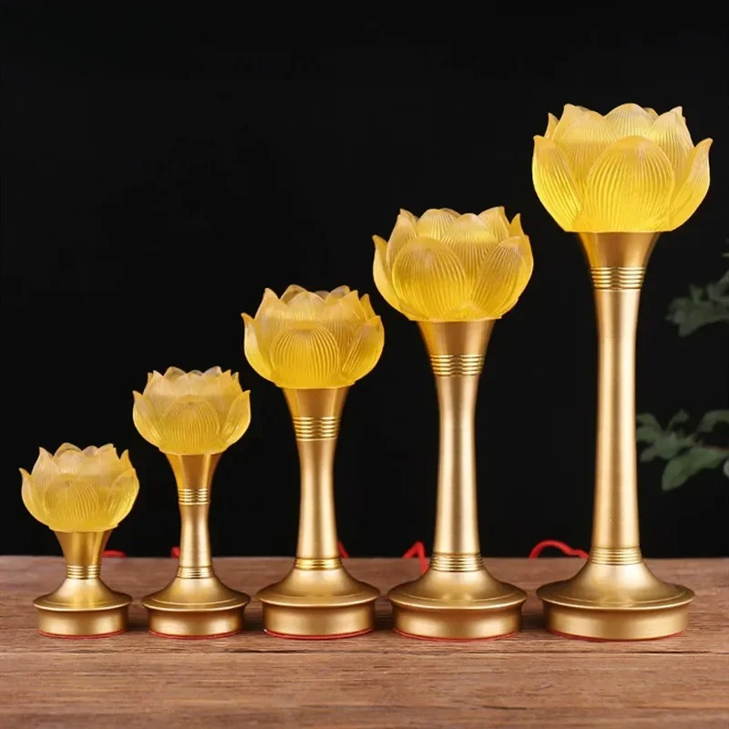 Candle Supplies Europe - 1pc Chinese Liuli Lotus Simulated candlestick