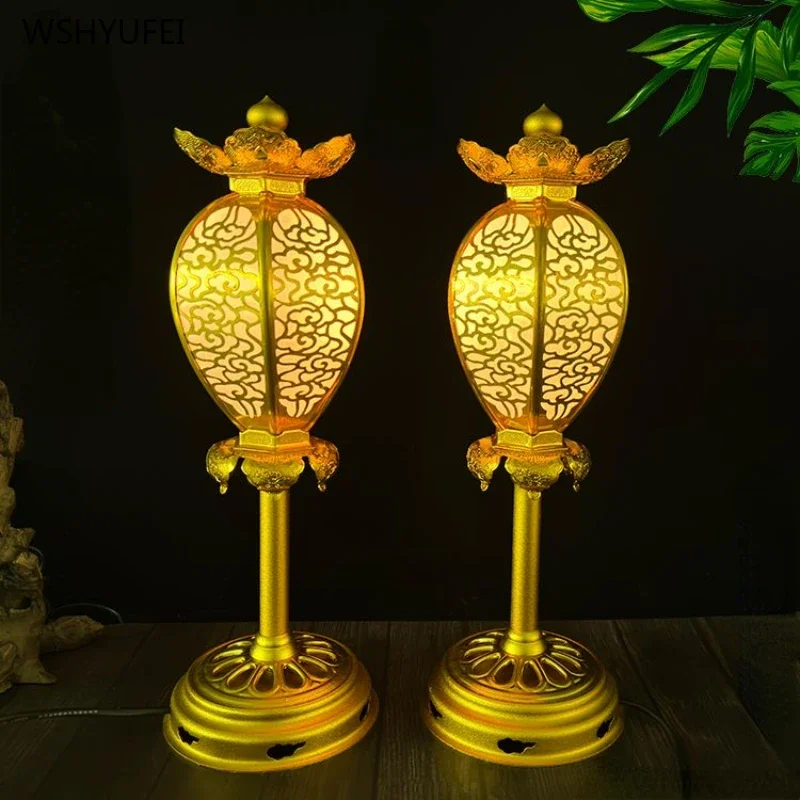 Candle Supplies Europe - H24cm Aluminum gilded palace candlestick Buddhist