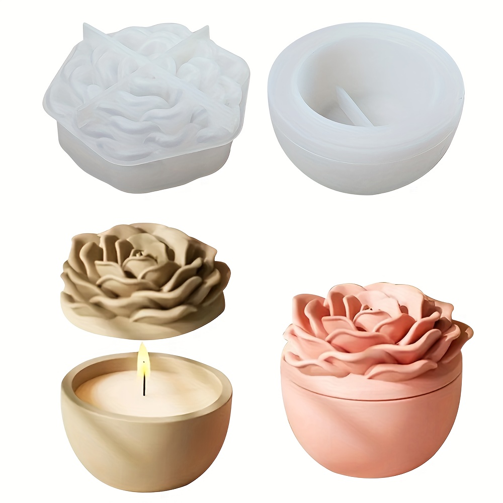 Silicone molds for floral resi - đánh giá và giá Candle Supplies Jars
