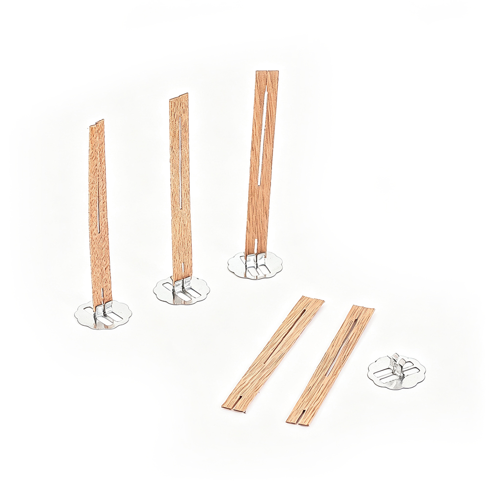 5pcs Natural Slotted Wooden Ca - đánh giá và giá Candle Supplies Beeswax