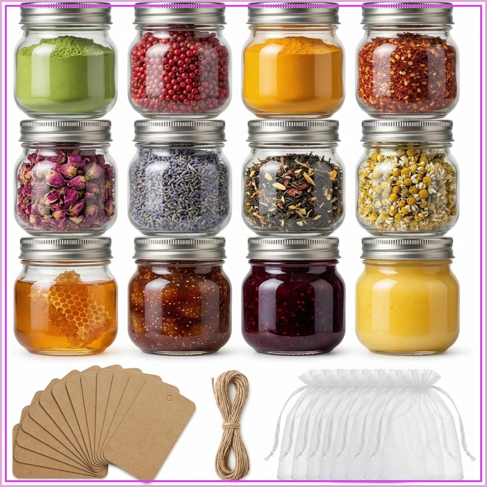 12-Pack 8 oz Mason Jars with A - đánh giá và giá Mason Jar 8Oz