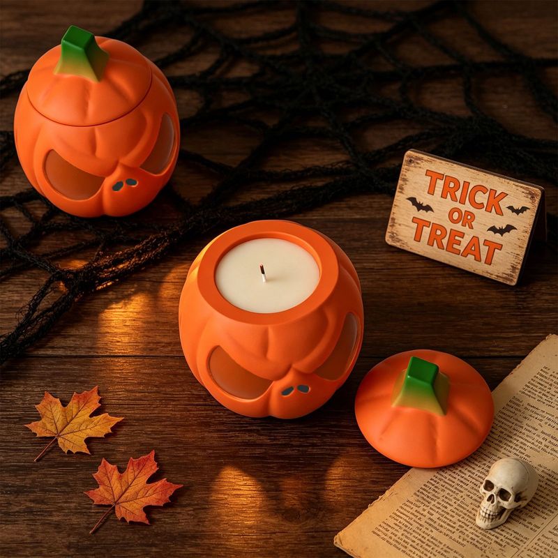 2Set of pumpkin storage jars w - đánh giá và giá Candle Supplies Jars