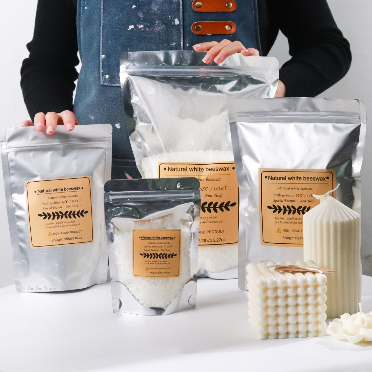 White Beeswax Pure Natural Gra - đánh giá và giá Candle Supplies Beeswax