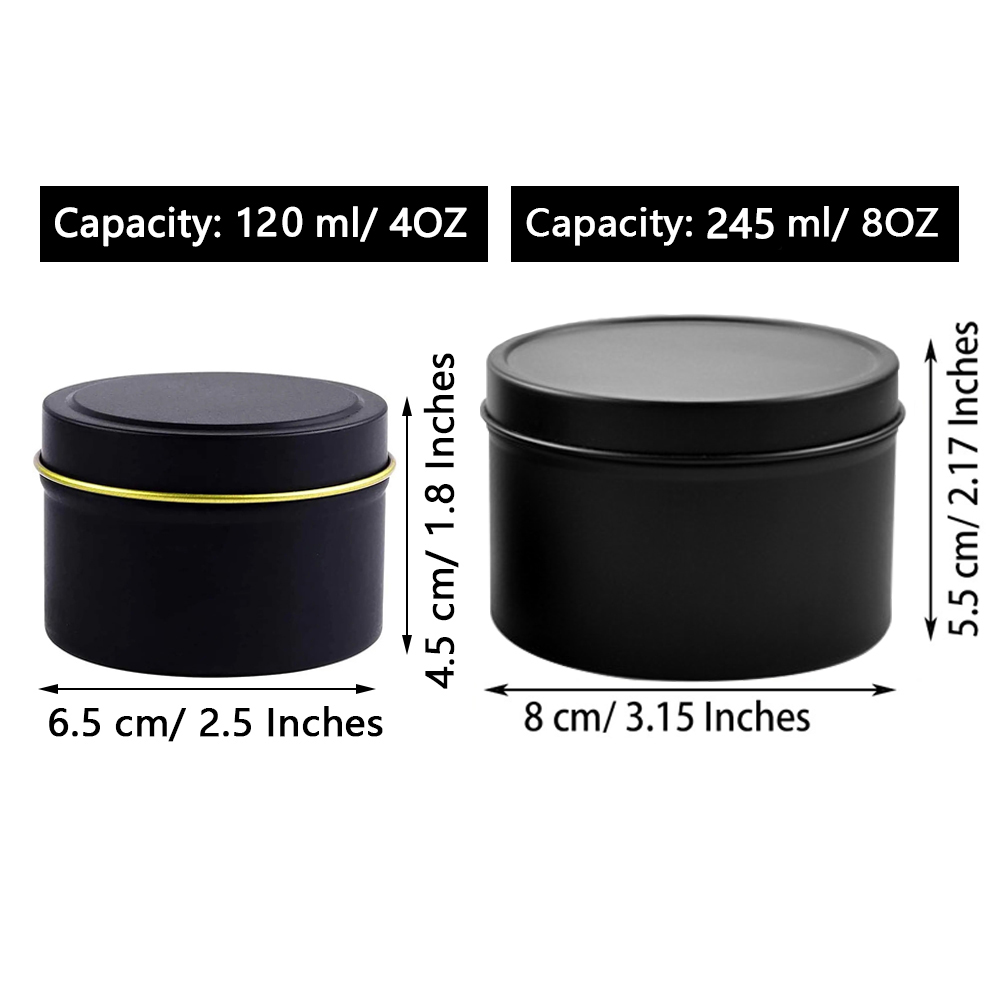4oz/ 8oz Candle tins with lids - đánh giá và giá Mason Jar 8Oz