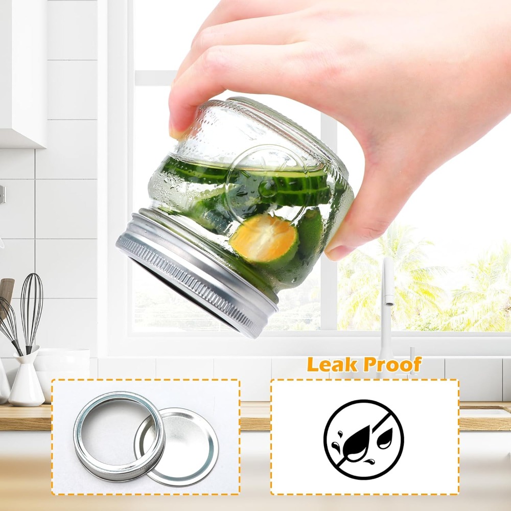 30 Pack 8 oz Mason Jars with L - đánh giá và giá Mason Jar 8Oz