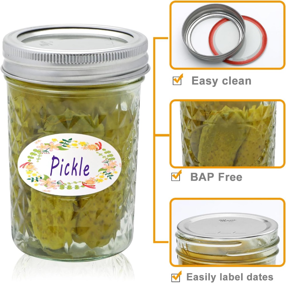 30 Pack 8 oz Mason Jars with A - đánh giá và giá Mason Jar 8Oz