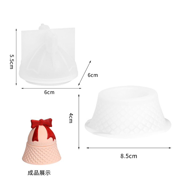 Christmas Bell Shaped Silicone - đánh giá và giá Candle Supplies Jars
