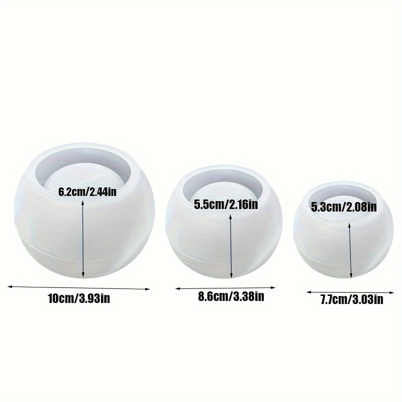 3pcs-Round Flower Pot Silicone - đánh giá và giá Candle Supplies Jars