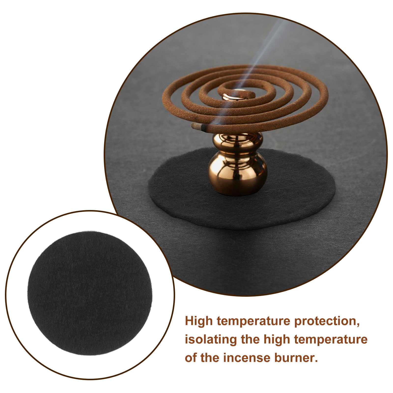 100Pcs Incense Burner Pad Fire - đánh giá và giá Heat Resistant Mat