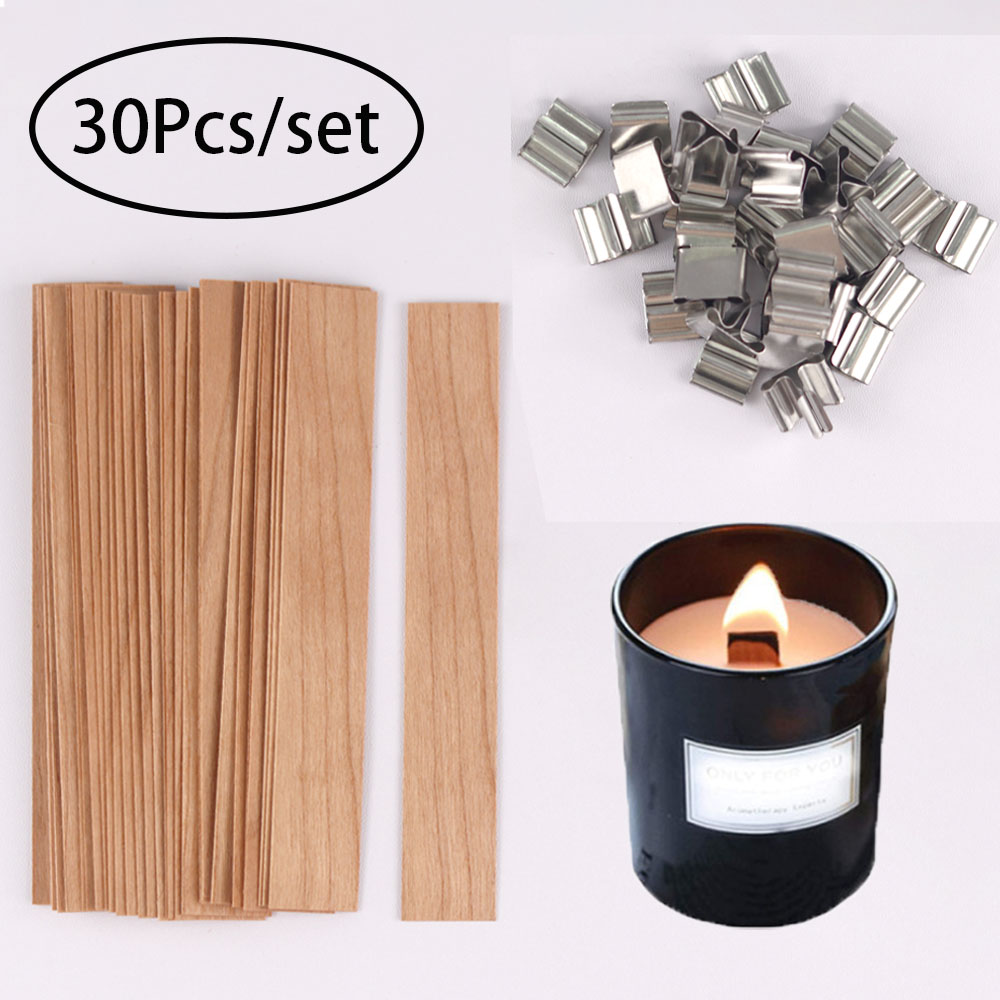 30pcs Wooden Candle Wicks Cand - đánh giá và giá Candle Supplies Jars
