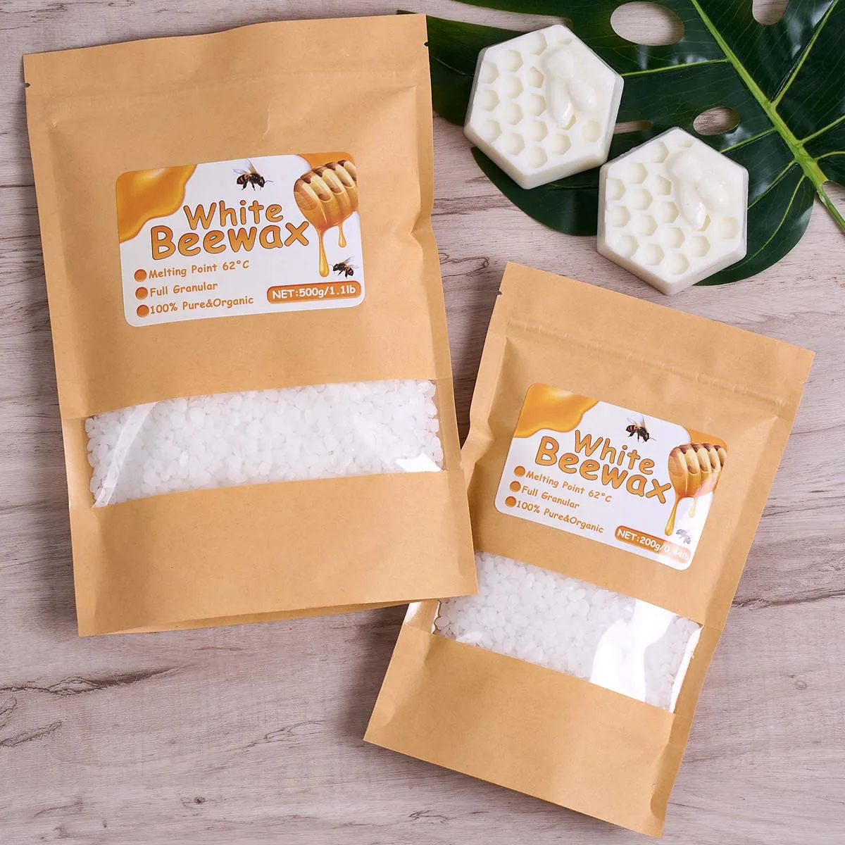 500g White Beeswax DIY Candle  - đánh giá và giá Candle Supplies Beeswax